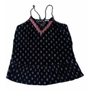 Children's Place Black Rope Tank Top sz 7/8 Girls